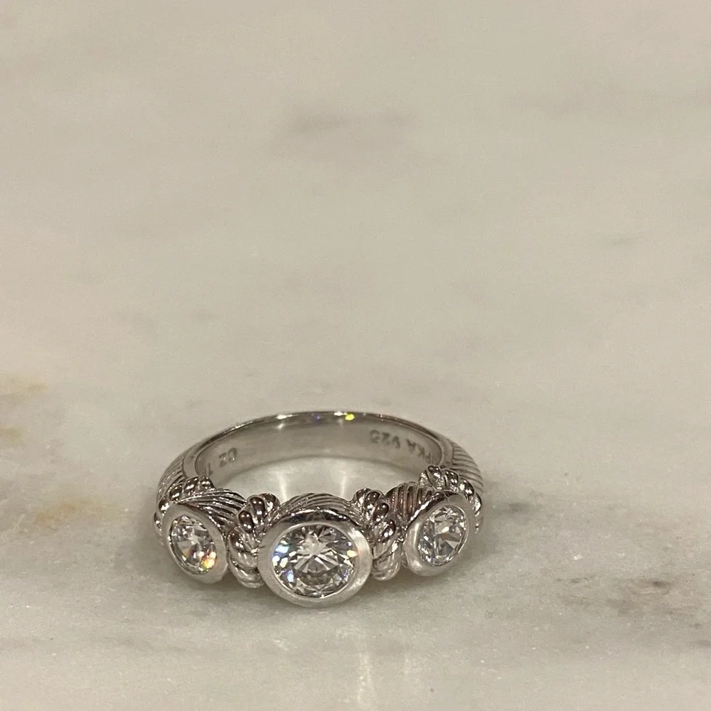 Judith Ripka Sterling silver CZ ring